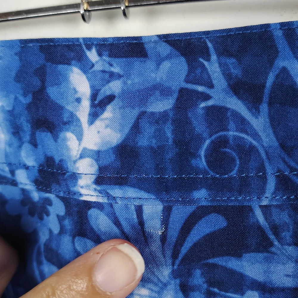 Ripskirt Hawaii Skirt Medium Blue Maxi Length 4 Wrap Floral Hawaiian Tropical - Picture 10 of 10